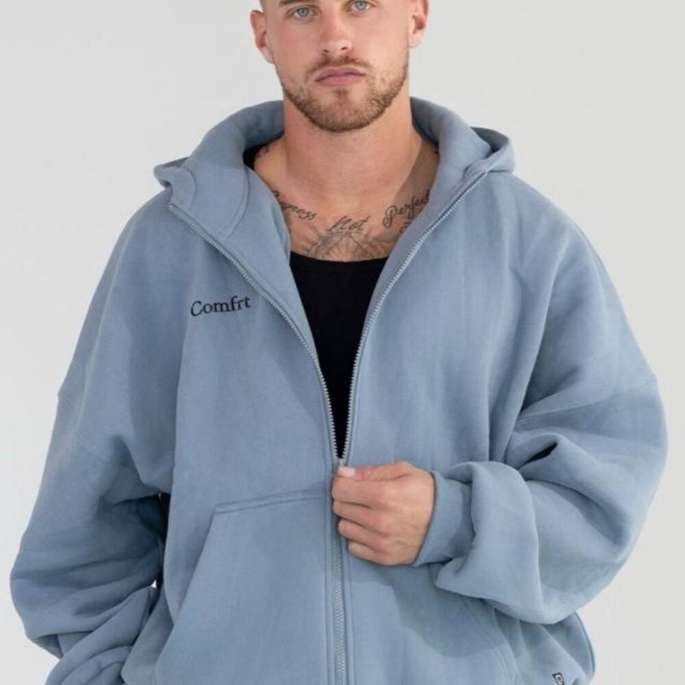 Comfrt Women's Blue and Purple Hoodie